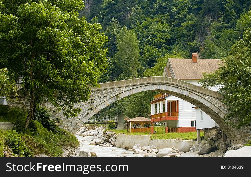 Old stone bridge at north east Turkey. Old stone bridge at north east Turkey