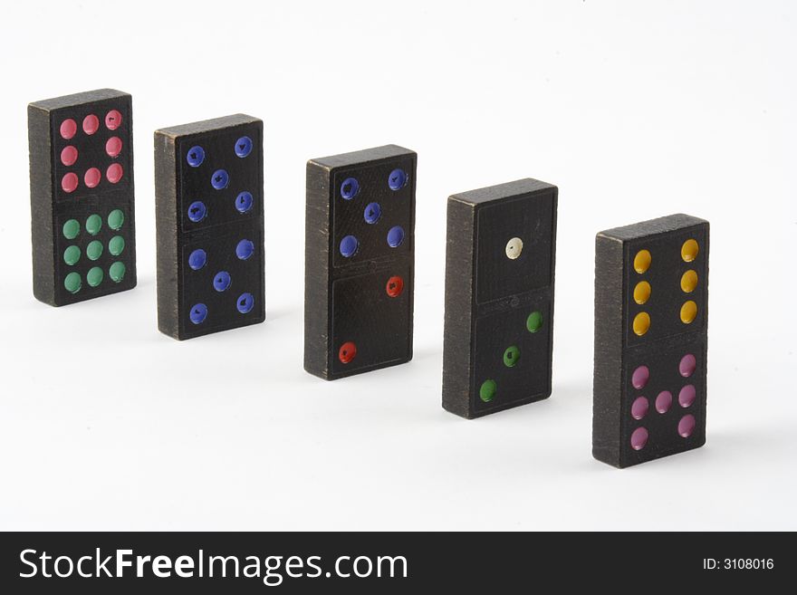 A line of dominoes waiting to be knocked over