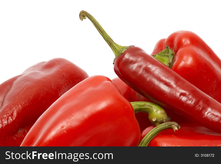 An image of various red peppers. An image of various red peppers