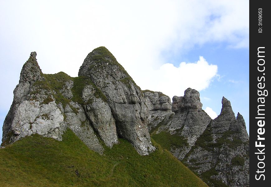 A big rock at mountain in Romania. A big rock at mountain in Romania.