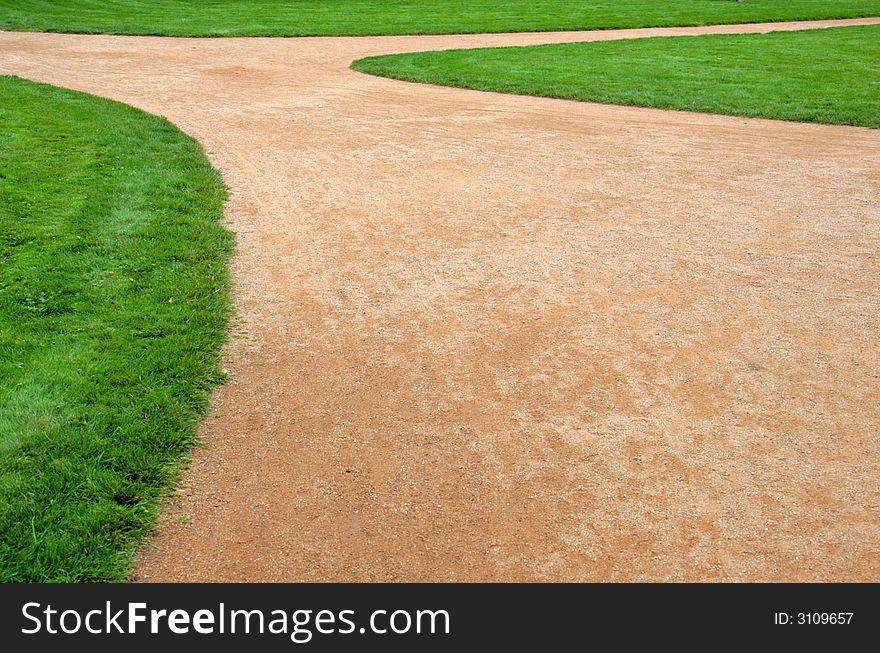 Green Grass And Footpath