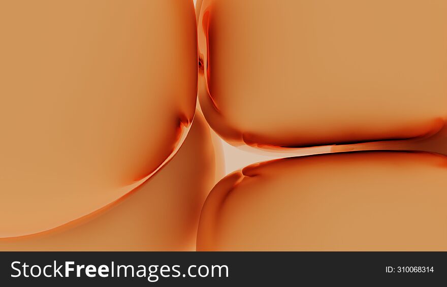 Rose gold colored abstract geometric background.3D render.
