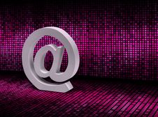 E-mail @ Sign On Pixel Graphic Background Stock Photo