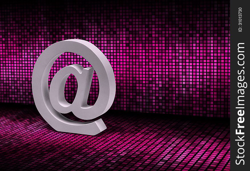 E-mail @ Sign On Pixel Graphic Background