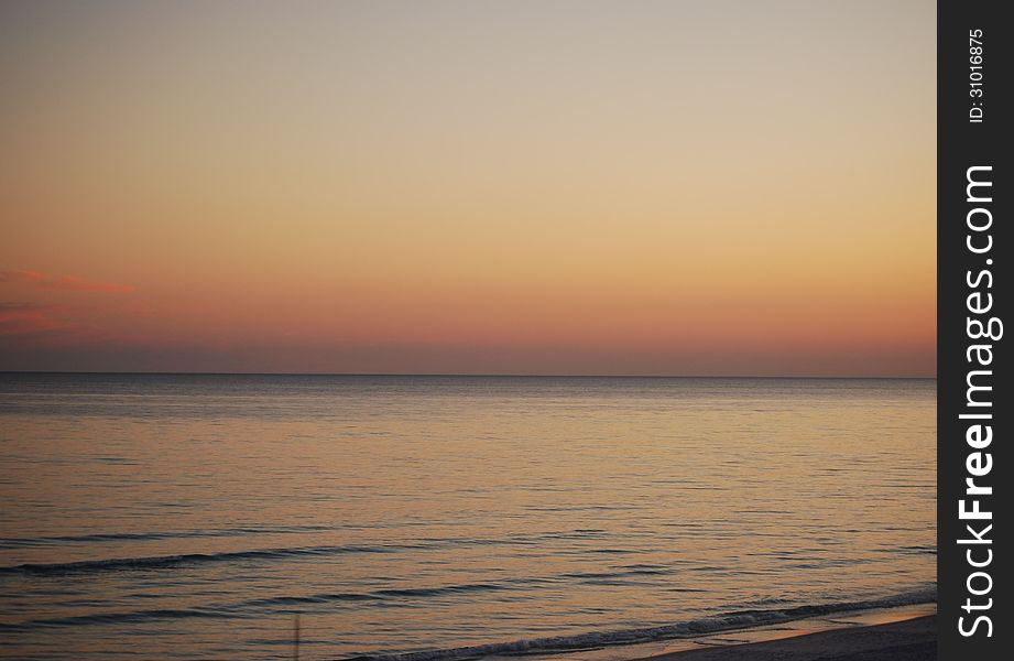 A peaceful sunset on the Gulf of Mexico. A peaceful sunset on the Gulf of Mexico