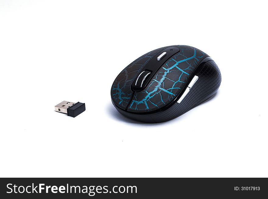 Wireless mouse in white background