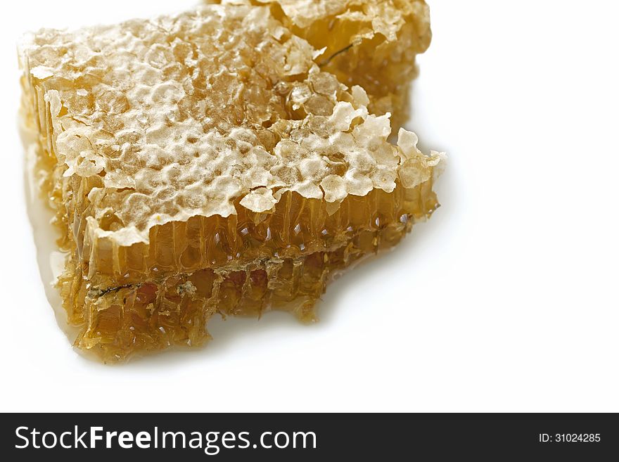 Honey comb close up.