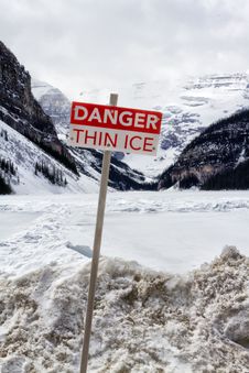 Danger Thin Ice Sign Royalty Free Stock Image Danger Thin Ice Sign Royalty Free Stock Image