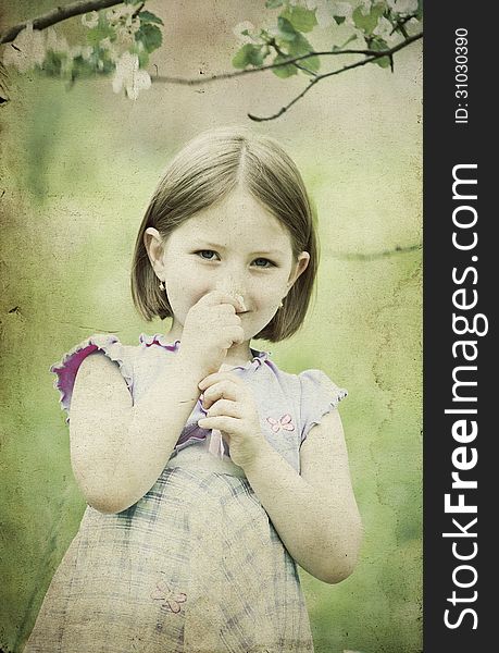 Girl In The Park-vintage Photo