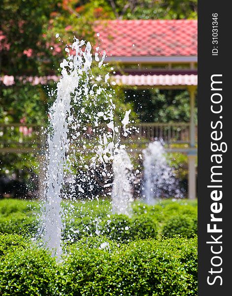 Garden Fountains In Villa Field