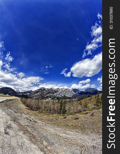 Canadian rocky mountains in the Spring. Canadian rocky mountains in the Spring