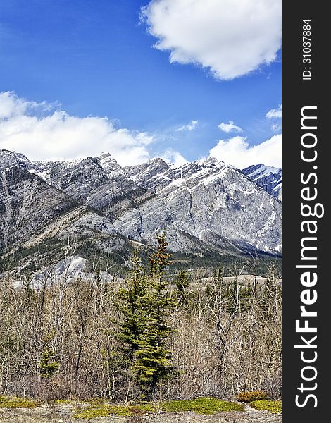 Canadian rocky mountains in the Spring. Canadian rocky mountains in the Spring