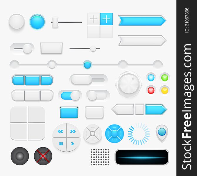 Button set. Vector