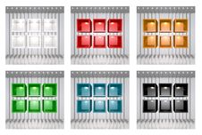 Set Of 3D Colourful Shelves Royalty Free Stock Photography Set Of 3D Colourful Shelves Royalty Free Stock Photography