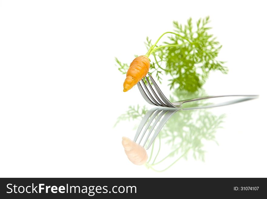 Carrots On White Background
