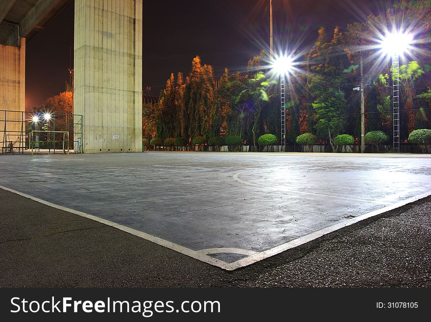 Corner on the stone soccer field. Corner on the stone soccer field