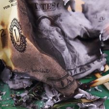 Burning Dollar Bill Royalty Free Stock Photos Burning Dollar Bill Royalty Free Stock Photos