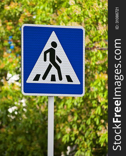 Stock Photo - Road sign of Russia's Crosswalk. Stock Photo - Road sign of Russia's Crosswalk.