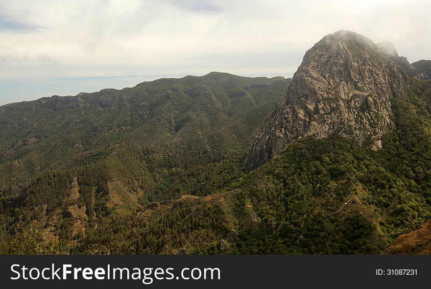 Agando rock in La Gomera, Canary Islands, Spain