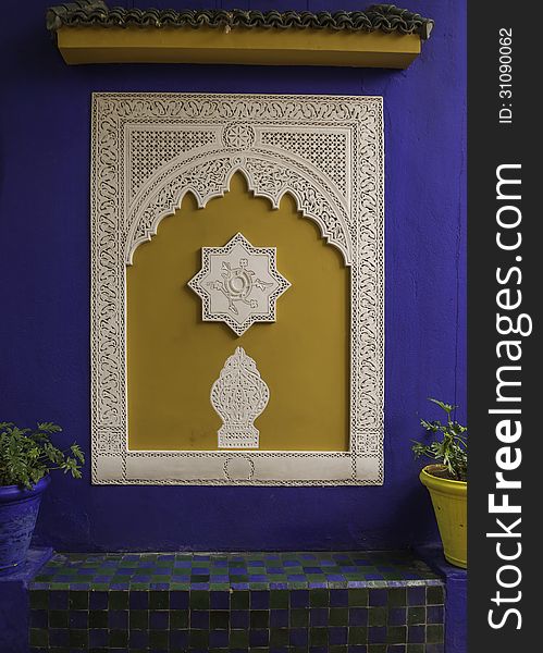 Majorelle Gardens detail, Marrakesh, Morocco. Majorelle Gardens detail, Marrakesh, Morocco