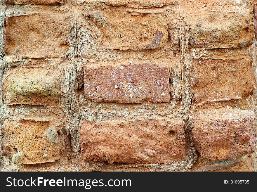 Old brick wall as background