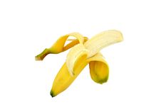 Unpeeled Banana Stock Images