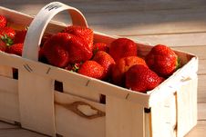 Basket Full Of Strawberries Royalty Free Stock Image