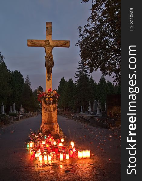 Cross On The Cemetery