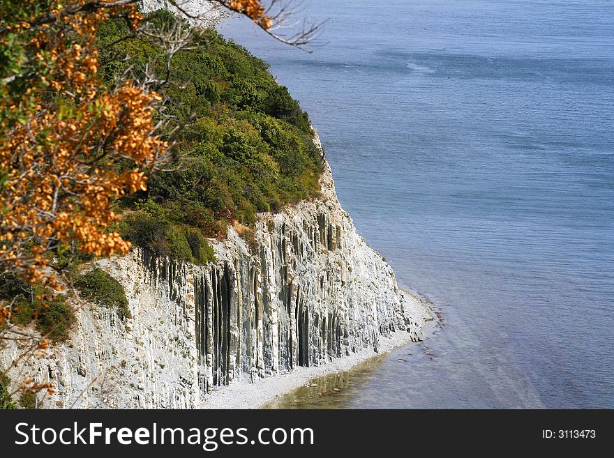 The Black Sea coast, rock is near city Sochi, capital of Olympiad of 2014. The Black Sea coast, rock is near city Sochi, capital of Olympiad of 2014.