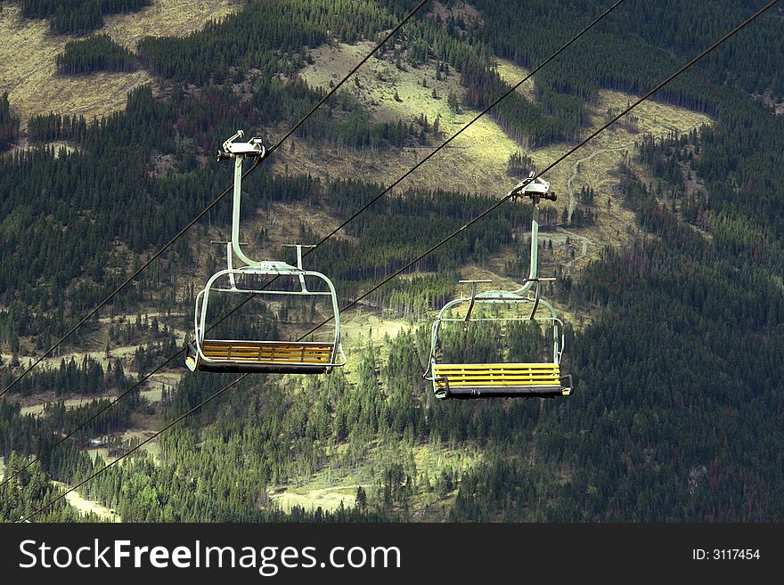 Chairlift at Panorama Ski Hill in British Columbia