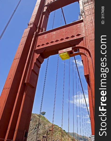 North suspension of Golden Gate Bridge. North suspension of Golden Gate Bridge