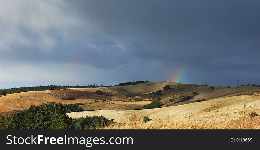 The end part of rainbow. The end part of rainbow