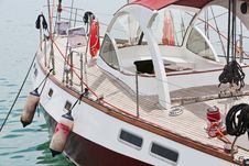Cruising Yacht At The Marina Royalty Free Stock Image Cruising Yacht At The Marina Royalty Free Stock Image