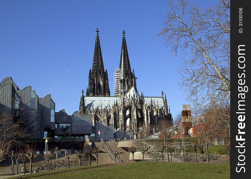 Cologne Cathedral (German. Family-run Dom) - Roman Catholic Gothic Cathedral in Cologne (Germany), which takes the third place in the list of the largest churches in the world and is among the monuments of world cultural heritage. Cologne Cathedral (German. Family-run Dom) - Roman Catholic Gothic Cathedral in Cologne (Germany), which takes the third place in the list of the largest churches in the world and is among the monuments of world cultural heritage.