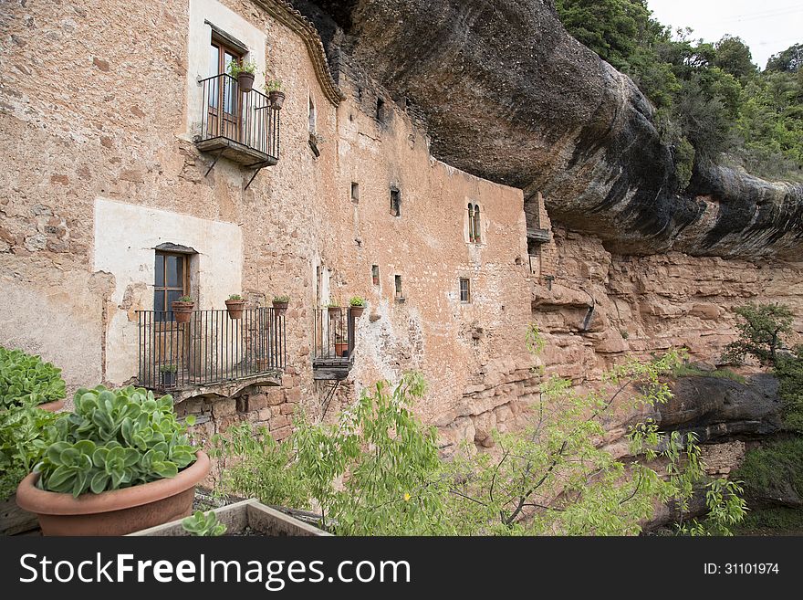 Cave house in Mura, Catalonia, Spain. Cave house in Mura, Catalonia, Spain