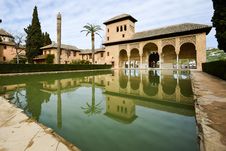 The Partal Gardens Of Alhambra In Granada Royalty Free Stock Images