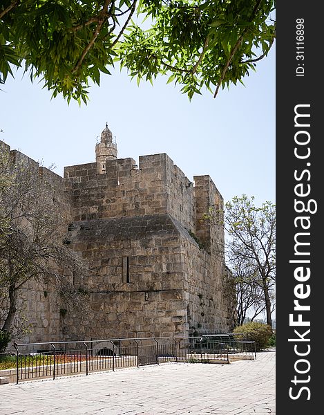 Old city jerusalem capital of Israel, walls. Old city jerusalem capital of Israel, walls