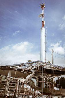 A Pavilion Is Destroy By Rain Storm Stock Photos A Pavilion Is Destroy By Rain Storm Stock Photos