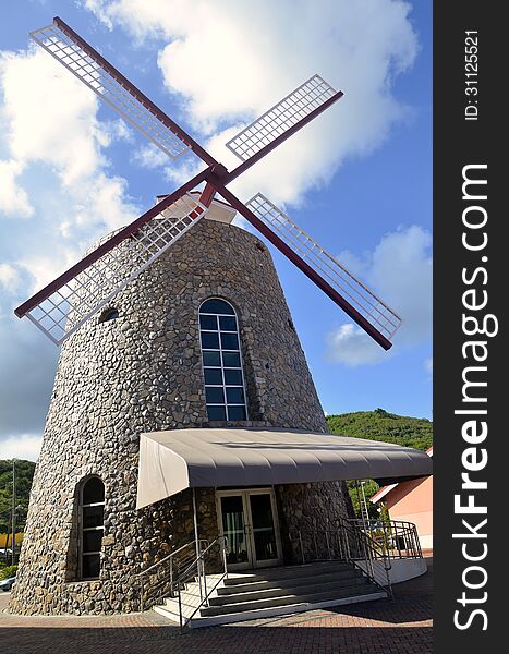 Old Sugar Mill Replica Powered by Wind Mill