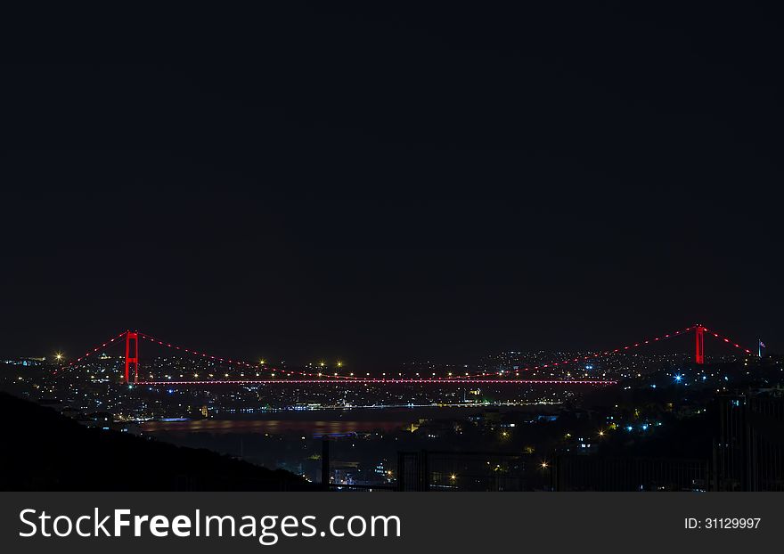 Second Bosphorus Bridge at Night