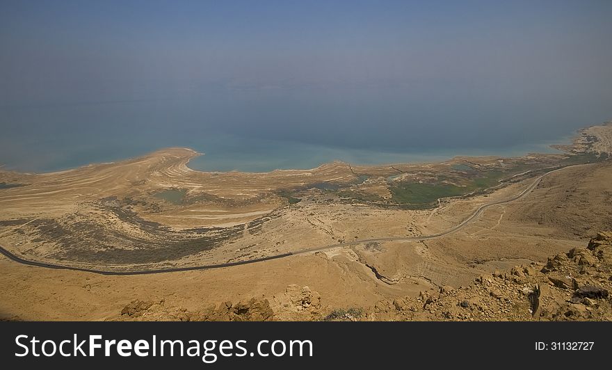 The view of the Dead Sea. The view of the Dead Sea