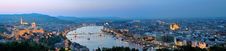 Budapest By Night, Panorama Royalty Free Stock Photography