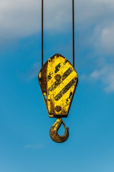 Yellow Crane Hook Stock Photo Yellow Crane Hook Stock Photo