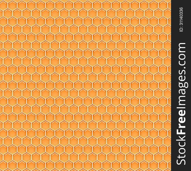 Beautiful orange honeycomb pattern background