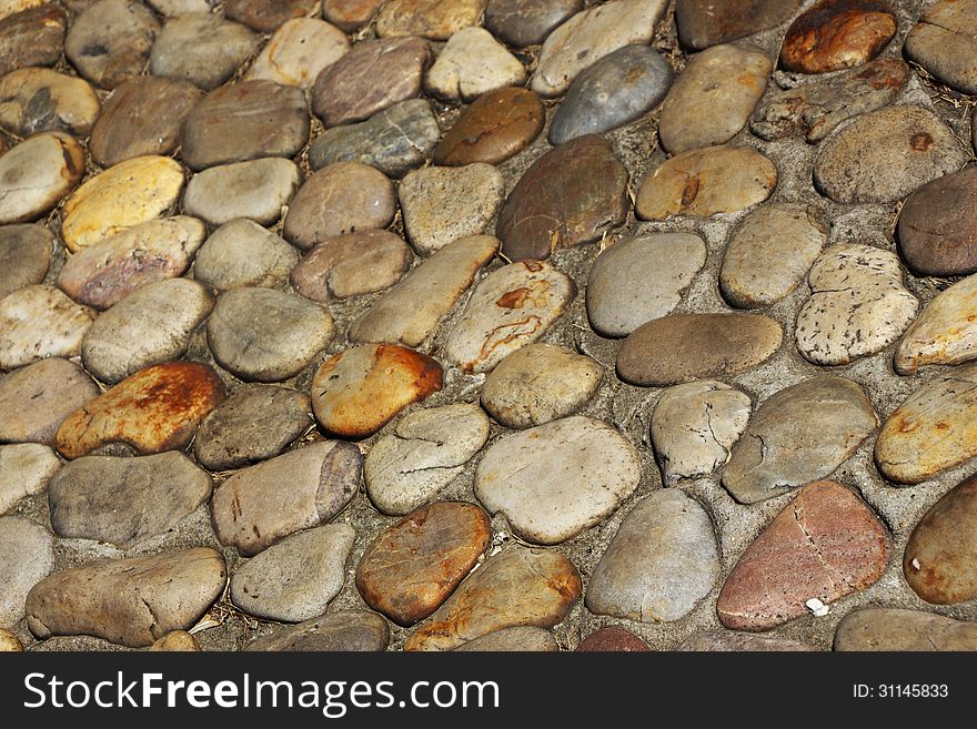 A background made of little pebbles. A background made of little pebbles