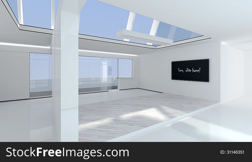 Abstract modern interior with natural daylight. Abstract modern interior with natural daylight