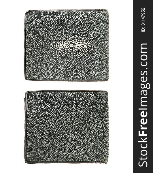 Stingray leather wallet isolated on white background