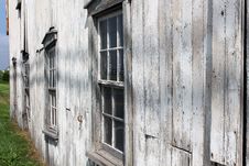 Side View Of Old Weathered Gray Barn Royalty Free Stock Photos Side View Of Old Weathered Gray Barn Royalty Free Stock Photos