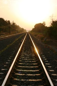 Iron Railway In Yogyakarta Stock Photo Iron Railway In Yogyakarta Stock Photo