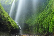 Madakaripura Waterfall – Deep Forest Waterfall Stock Image